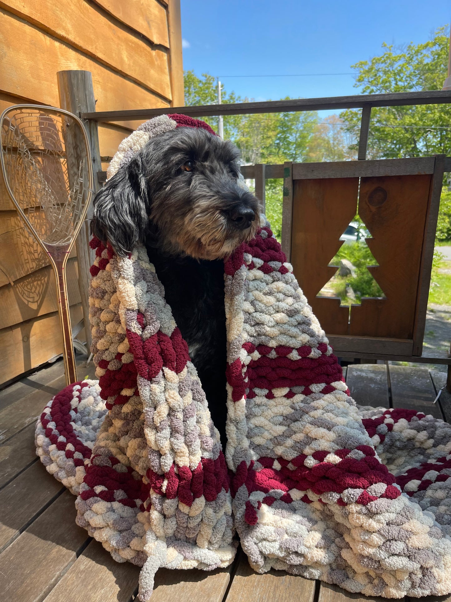 Hand-knit Chunky Blanket